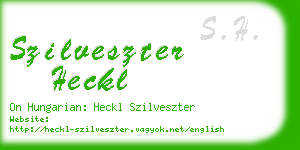 szilveszter heckl business card